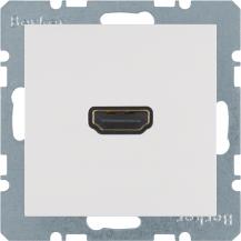 Berker 3315438989 HDMI Steckdose, Dose mit 90°-Steckanschluss S.1/B.3/B.7 polarw