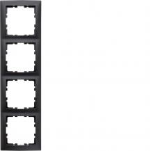 Berker 10149949 Rahmen 4-fach, Serie S.1, anthrazit matt