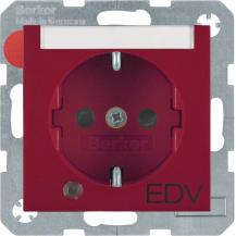 Berker 41101915 Steckdose SCHUKO LED BSF BS S1/B3/7 rot