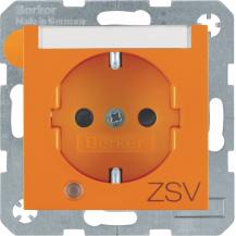 Berker 41108914 Steckd. SCHUKO LED BSF EHBS S.1/B.x oran