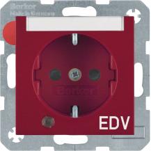 Berker 41108915 Steckd. SCHUKO LED BSF EHBS S.1/B.x rot