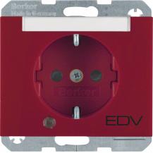 Berker 41107115 Steckdose SCHUKO LED BSF erh BS K.1 rot