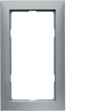 Berker 13099939 Rahmen mit großem Ausschnitt, Serie S.1, aluminium matt