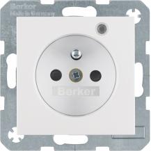 Berker 6765091909 Steckdose m SK-Stift LED S.1/B.3/B.7 pw