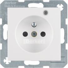 Berker 6765098989 Steckdose m SK-Stift LED e BS S.1/B.x pw