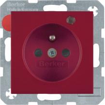 Berker 6765098915 Steckdose m SK-Stift LED S.1/B.3/B.7 rot