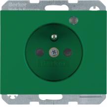Berker 6765097013 Steckdose m SK-Stift LED erh. BS K.1 grü