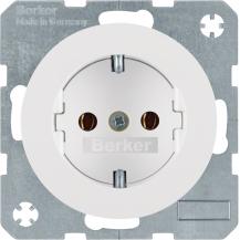 Berker 47432089 Steckdose SCHUKO R.1/R.3 polarweiß, glänzend