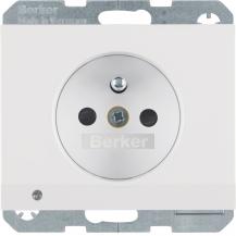 Berker 6765107009 Steckdose m SK-Stift LED K.1 pw