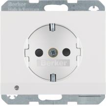 Berker 41097009 Steckdose SCHUKO m LED-OL K.1 polarweiß