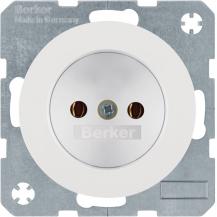 Berker 6167032089 Steckdose ohne SK R.1/R.3 pw glänz