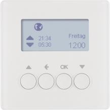 Berker 85741129 Jalousie-Schaltuhr Serie Q.x polarweiß, samt, Jalousiesteuerung