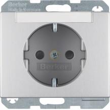 Berker 47387003 Steckdose SCHUKO m BF u. erh.BS K.5 Alu