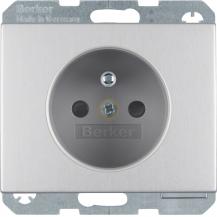 Berker 6765757003 Steckdose m SK-Stift erh. BS K.5 Alu