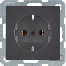 Berker 47436086 Steckdose SCHUKO Q.1/Q.3 anthrazit, samt