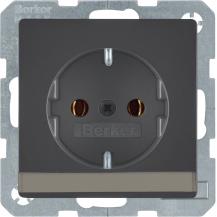 Berker 47506086 Steckdose SCHUKO m BF Q.x anthr samt