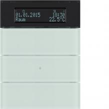 Berker 75663590 KNX Tastsensor  3-fach mit Temperaturregler und Display B.IQ Gla
