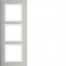 Berker 10133609 Rahmen 3fach senk E-St B.7 E-St/pw