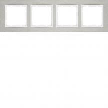 Berker 10243609 Rahmen 4fach waag E-St B.7 E-St/pw