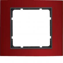 Berker 10113012 Rahmen 1fach B.3 Alu, rot/anthrazit