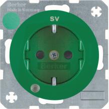 Berker 41102003 Steckdose SCHUKO LED erh BS R.1/R.3 grün