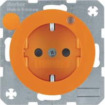 Berker 6765092007 Steckdose m SK-Stift LED R.1/R.3 ora