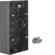 Berker 10428935 Aufputz-Gehäuse 2fach R.3 schwarz glänz