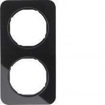 Berker 10122116 Rahmen 2fach R.1 Glas schw