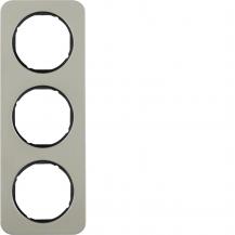 Berker 10132104 Rahmen 3fach R.1 E-Stahl schw