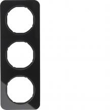 Berker 10132116 Rahmen 3fach R.1 Glas schw