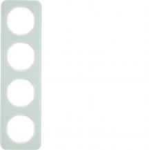 Berker 10142109 Rahmen 4fach R.1 Glas polarweiß
