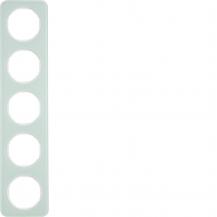 Berker 10152109 Rahmen 5fach R.1 Glas polarweiß