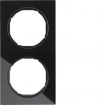 Berker 10122216 Rahmen 2fach R3 Glas schw