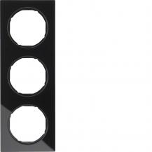 Berker 10132216 Rahmen 3fach R3 Glas schw