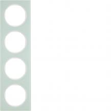 Berker 10142209 Rahmen 4fach R.3 Glas polarweiß