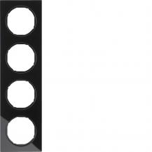 Berker 10142216 Rahmen 4fach R.3 Glas schwarz