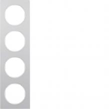 Berker 10142274 Rahmen 4fach R.3 Alu/polarweiß