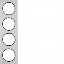Berker 10142284 Rahmen 4fach R.3 Alu/schwarz