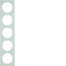 Berker 10152209 Rahmen 5fach R.3 Glas polarweiß