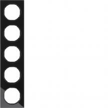 Berker 10152216 Rahmen 5fach R.3 Glas schwarz