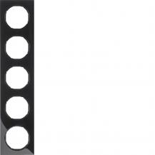 Berker 10152245 Rahmen 5fach R.3 schwarz glänzend