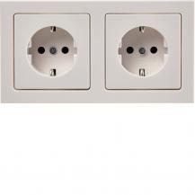Berker 47206099 Steckdosen-Kom SCHUKO 2f m Ra Q.3 P-W
