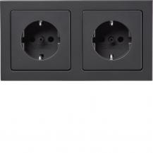 Berker 47206096 Steckdosen-Kom SCHUKO 2f m Ra Q.3 anth