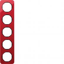 Berker 10152344 Rahmen 5fach R.1 Acryl rot transp. sw
