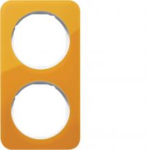 Berker 10122339 Rahmen 2fach R.1 Acryl orange Trans. pw