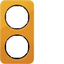 Berker 10122334 Rahmen 2fach R.1 Acryl orange Trans schw