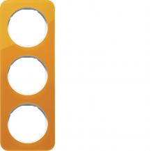 Berker 10132339 Rahmen 3fach R.1 Acryl orange Transl. pw
