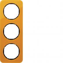 Berker 10132334 Rahmen 3fach R.1 Acryl orange Transl. Sw