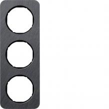 Berker 10132384 Rahmen 3fach R.1 Schiefer schw