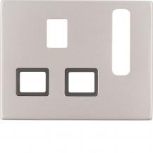 Berker 3313077014 Zentralstück British-Standard K5 E-Stahl